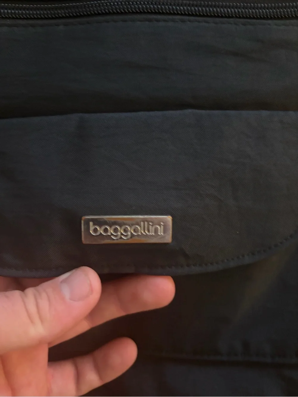 Everyday Black Crossbody Bag with Front Pocket